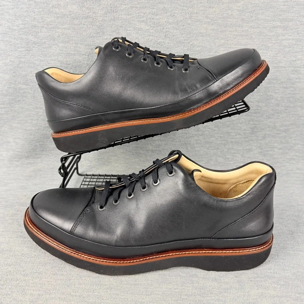Samuel Hubbard Dress Fast Black Leather Oxfords Mens 11.5 M1310-068 Vibram Sole